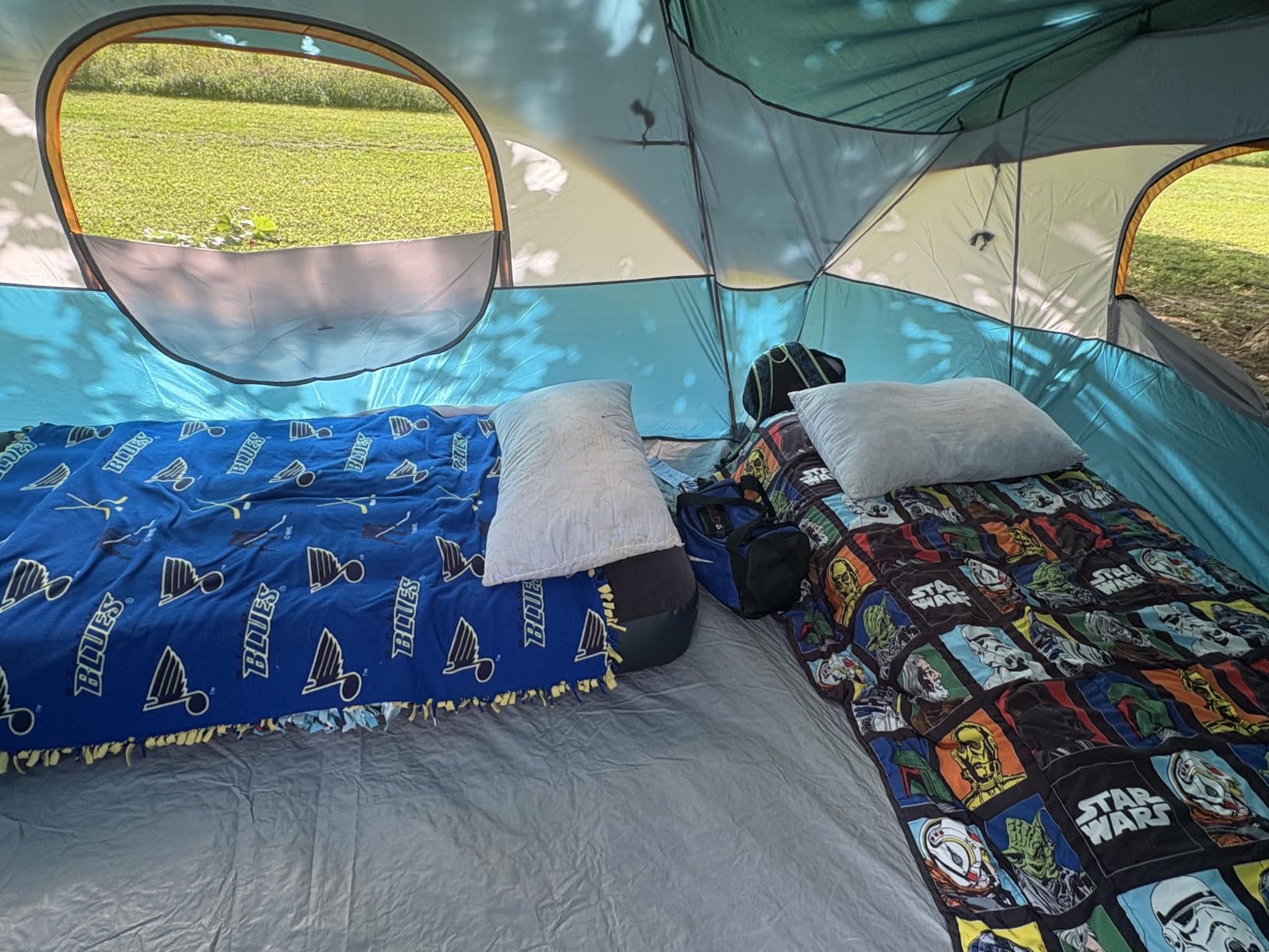 UNP Camping Tent 10-Person-Family Tents, Parties, Music Festival Tent, Big, Easy Up, 5 Large Mesh Windows, Double Layer, 2 Room, Waterproof, Weather Resistant, 18ft x 9ft x78in customer photo 2