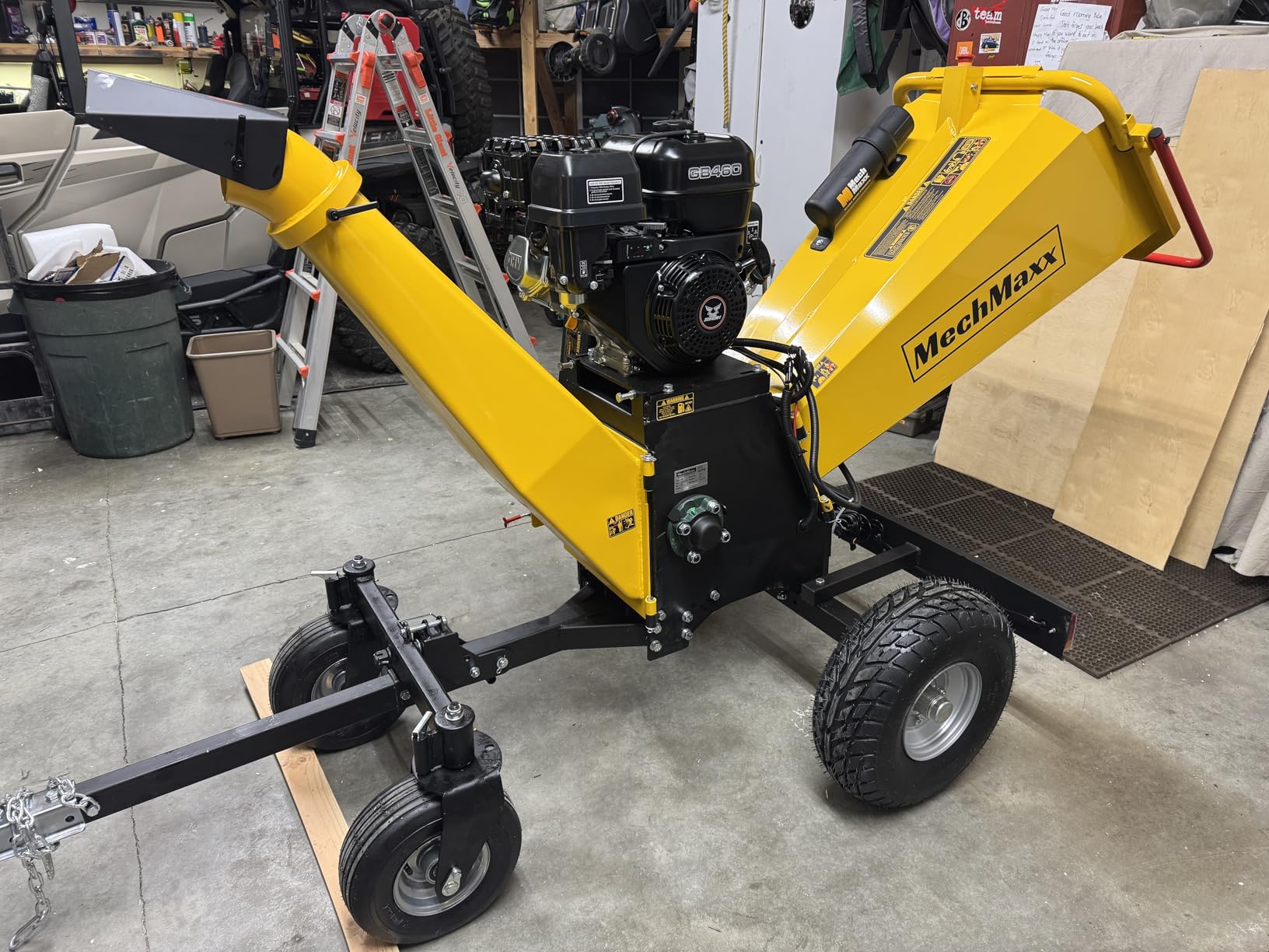 MechMaxx 4 inch Wood Chipper DUCAR 212cc 7HP Gasoline Engine, GS650 | 4'' Chipping Diameter Capacity, Emergency Stop Button, Towable, 360° Rotating Discharge Chute, 2 Years After-sales Service customer photo 1