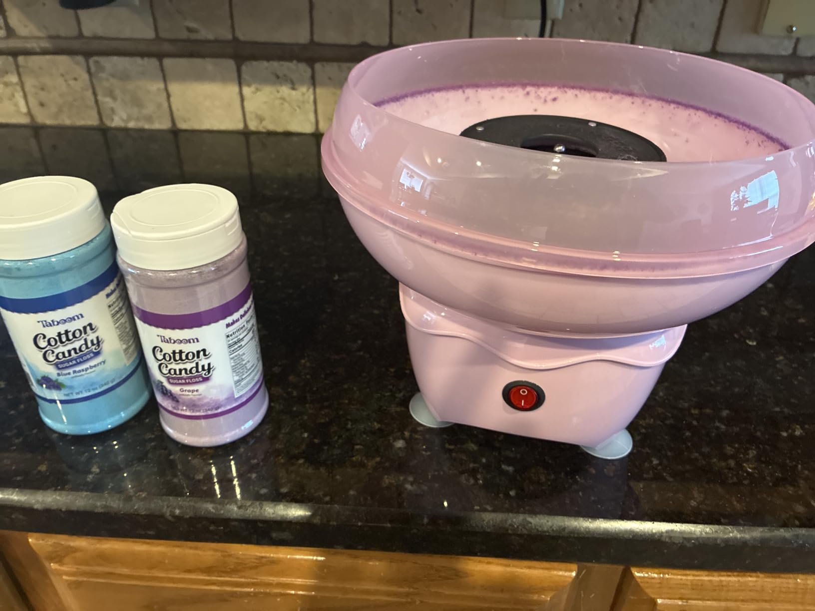 Cotton Candy Machine, Mini Cotton Candy Maker for Kids, Pink Vintage Cotton Candy Maker for Christmas Gift, Home, Birthday Family Party, Includes 20 Cotton Candy Sticks & Sugar Scoop customer photo 1