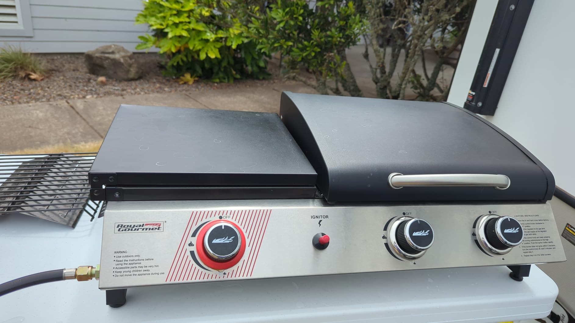 Royal Gourmet PD1305H 3-Burner Propane Gas Grill, Griddle Combo with Lid customer photo 1