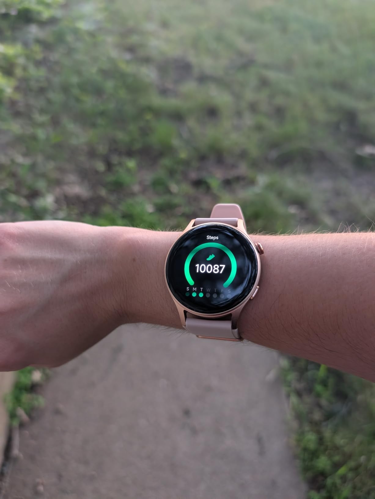 Smart Watch for Women, Answer/Make Call, 1.32'' AMOLED Ultra-Clear Screen | Fitness Tracker with Heart Rate/Sleep/Step Monitor, Compatible with iPhone/Samsung/Android, 110+ Sport Modes, 3ATM Waterproof customer photo 1