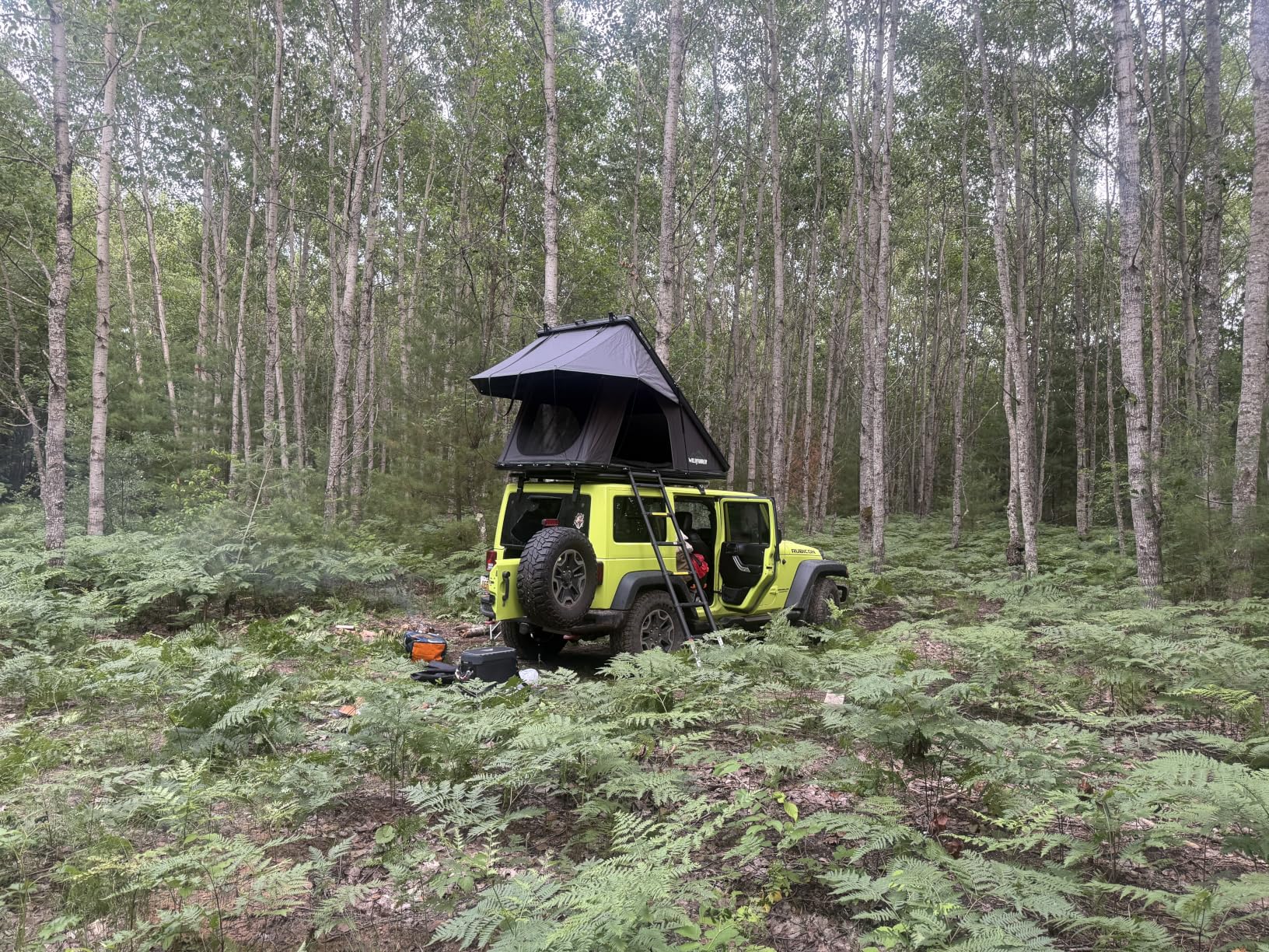 Rooftop Tent, Hard Shell Roof Top Tent for Jeep SUV Truck Van | Aluminum Pop Up Roof Tent with LED Light Strip, Camping Car Roof Tent for 2-3 Person, Hardshell Rooftop Tent customer photo 1