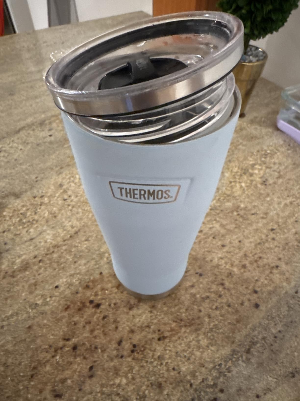 THERMOS Icon Series 24oz Stainless Steel Tumbler with Slide Lock Lid, Leakproof, Fits Cupholder, Dishwasher Safe, Griptec Non-Slip Base, Keeps Drinks Hot 6 Hrs/Cold 22 Hrs, Mystic Navy customer photo 1