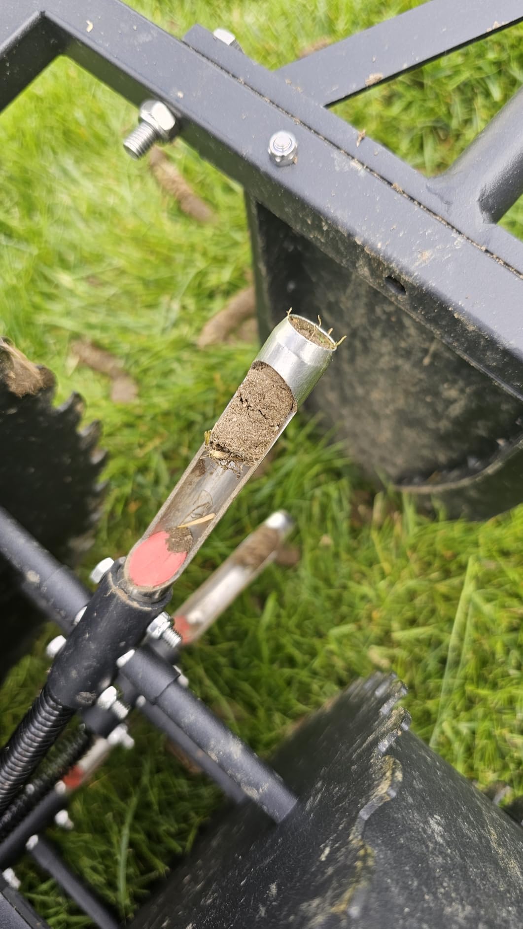 Patented Rolling Lawn Aerator Compacted Soil Loosening Manual Coring Tool | Yard Grass Pulling Plugs customer photo 2
