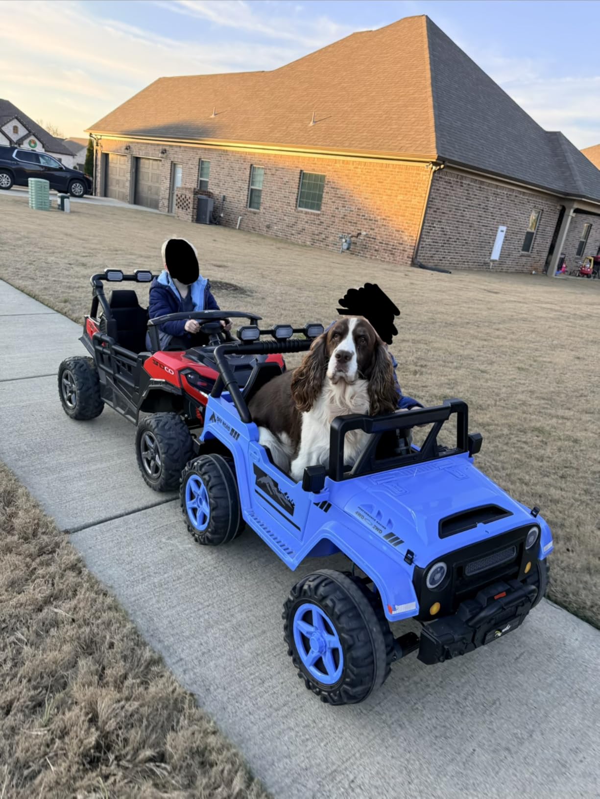ARBELI 24V 2 Seater Ride on Car Truck, 4x200W Motors, EVA Tires, Blue customer photo 2