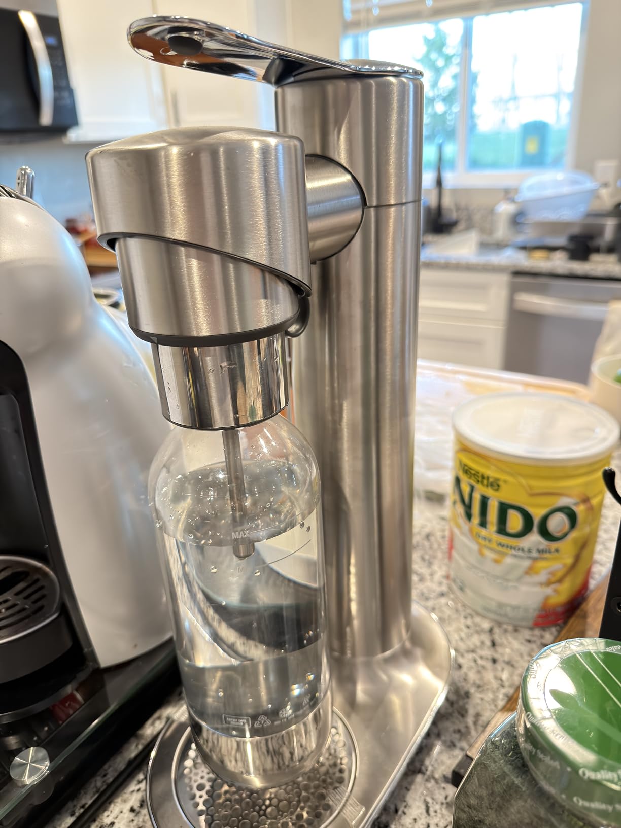 Breville BCA800BSS InFizz Fusion Sparkling Water and Beverage Carbonator, CO2 Cylinder Not Included, Brushed Stainless Steel customer photo 1