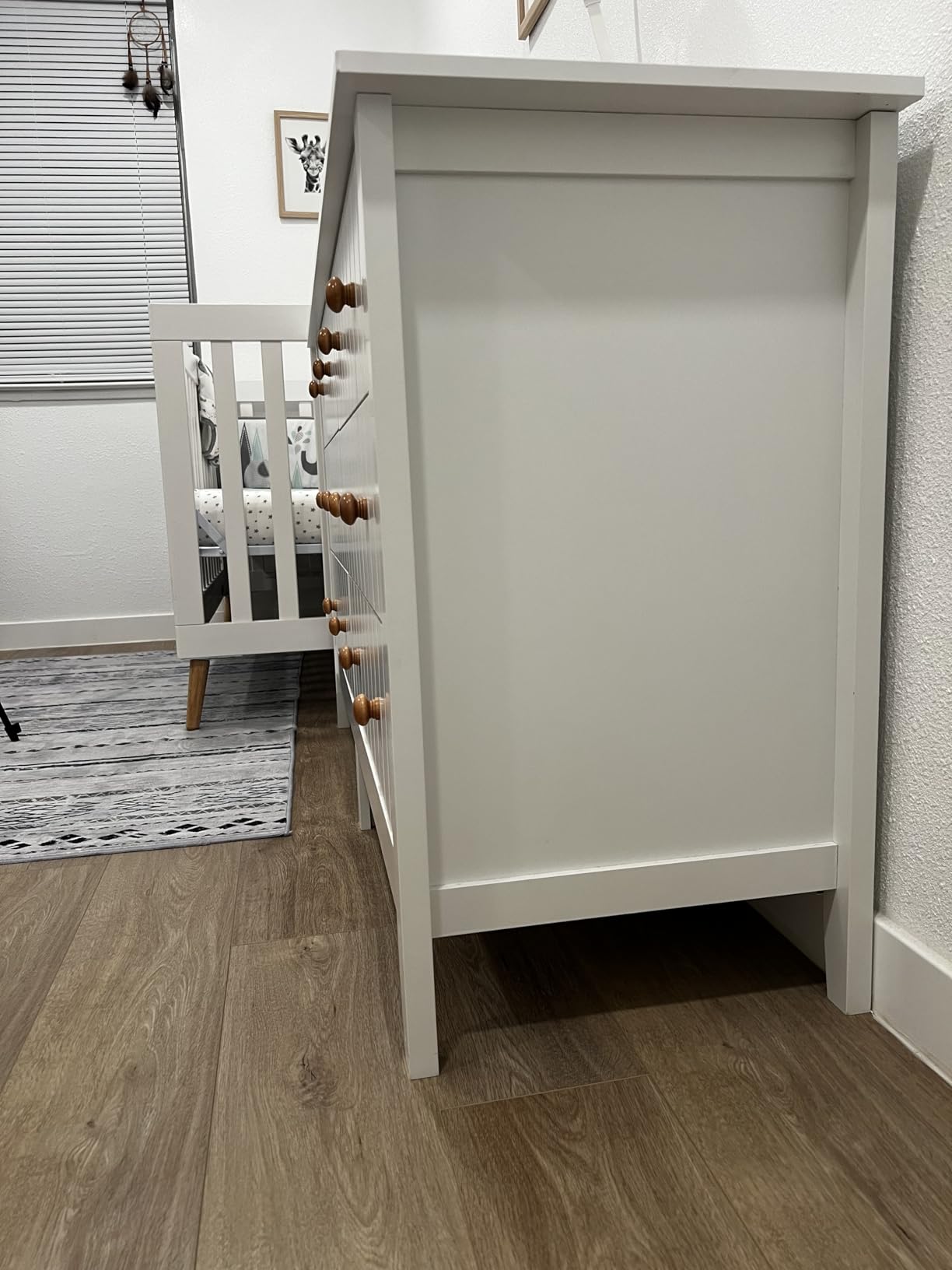 FOTOSOK Dresser, Chest of Drawers, Modern 6 Drawer Nursery Dresser, Natural | Double Wide Organizer Storage Cabinet for Closet, Bedroom, Living Room, Hallway, Nursery Dresser For Baby Clothes customer photo 2