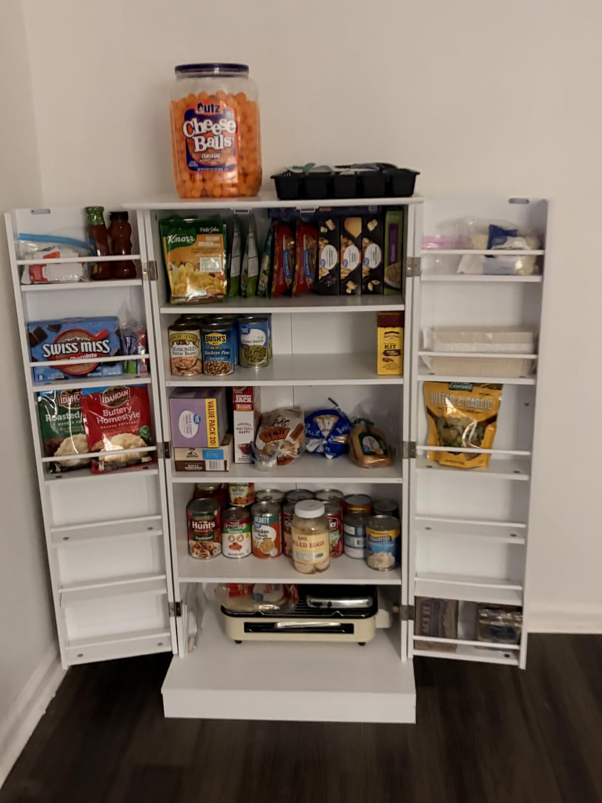 kepptory 47 Pantry Cabinet, Kitchen Pantry Storage Cabinet with Doors and Adjustable Shelves customer photo 1