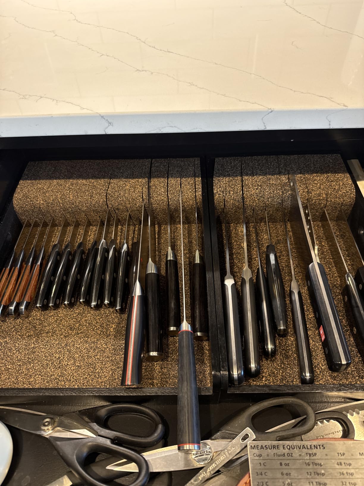 SpaceAid Knife Drawer Organizer 9 inches Wide Bamboo Insert Dock, Kitchen Steak Knives Holder customer photo 2