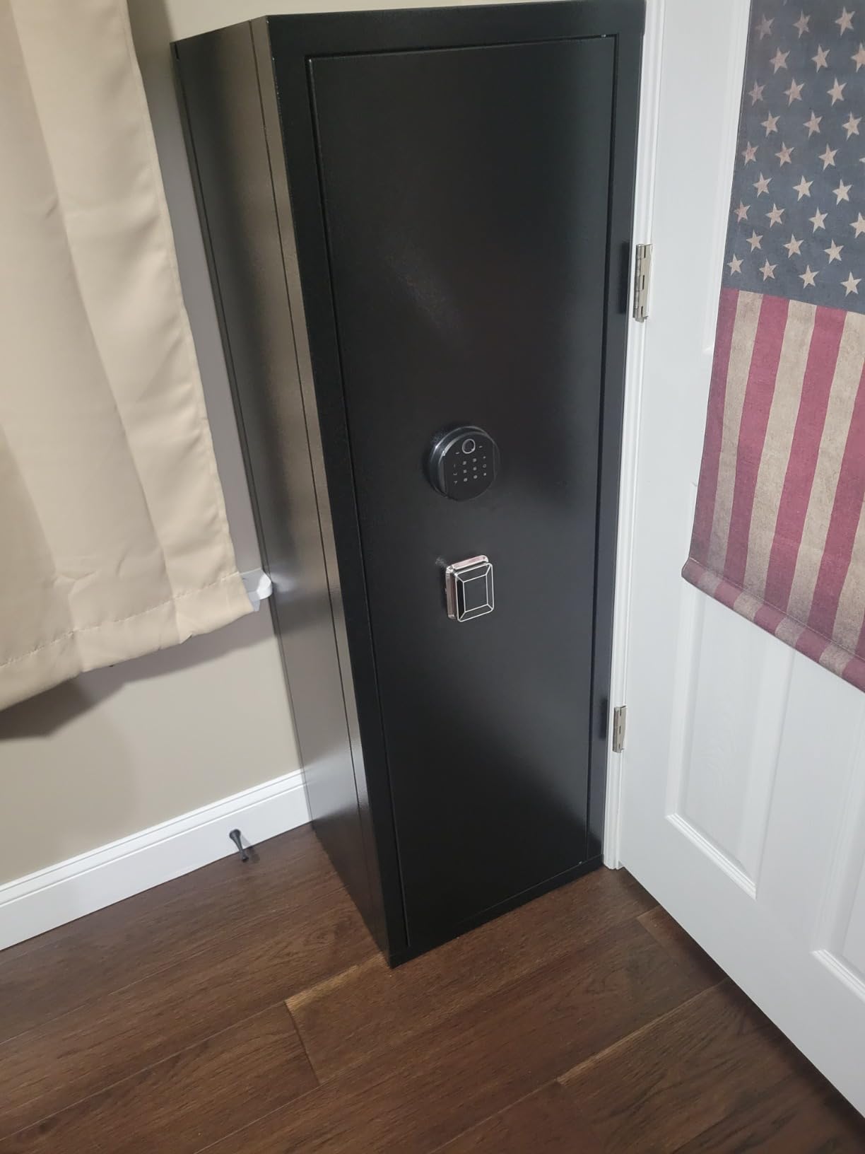 8-10 Gun Safe for Rifles and Pistols, Gun Cabinets for Rifles and Shotguns, Long Gun Safe for Home Rifle and Pistols with Dual Alarm & Mute Mode, gun storage with Quick Access and Gun Rack customer photo 1