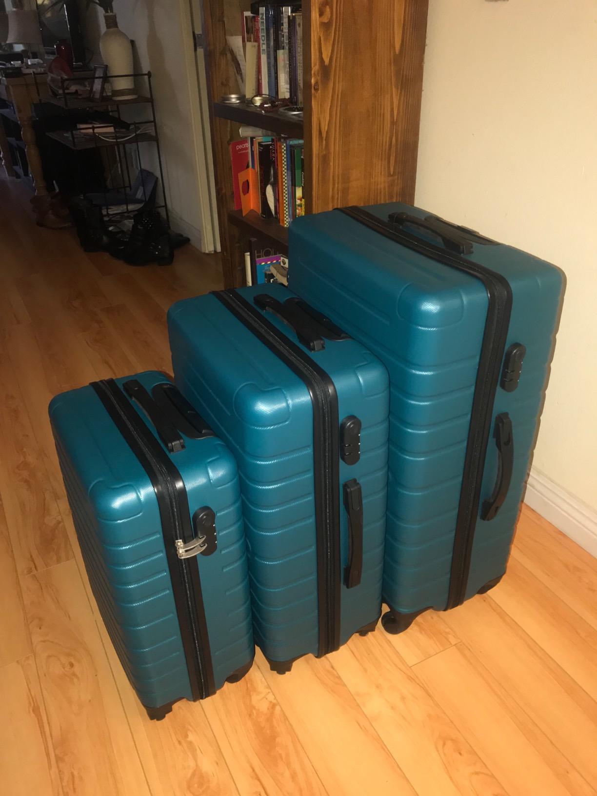 Merax Softside Luggage Set 3 Piece Suitcase with Duffel Bag Spinner Wheels | Lightweight Expandable Travel Luggage 22