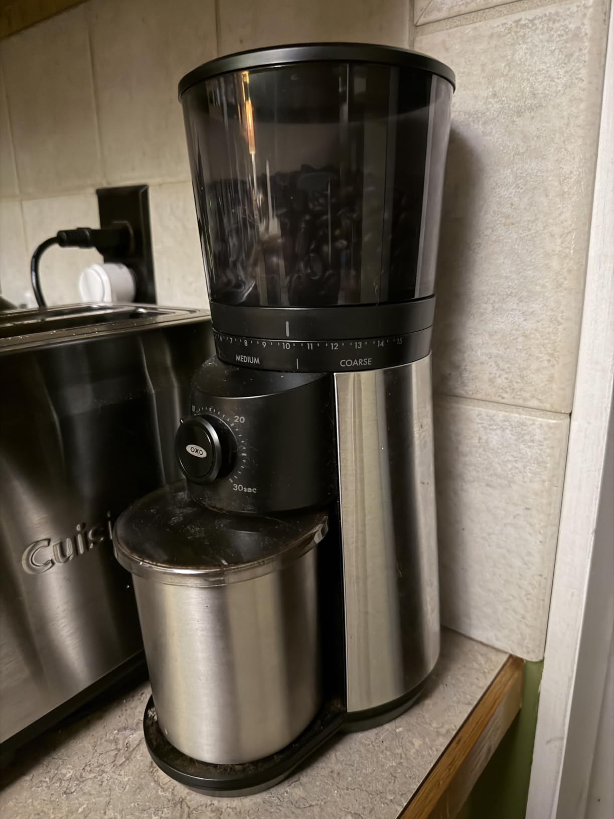 OXO Brew Compact Conical Burr Electric Coffee Bean Grinder - 50g Capacity | Countertop Coffee Grinder, Consistent Grind Size, Multiple Settings, Home Brew, Stainless Steel customer photo 1