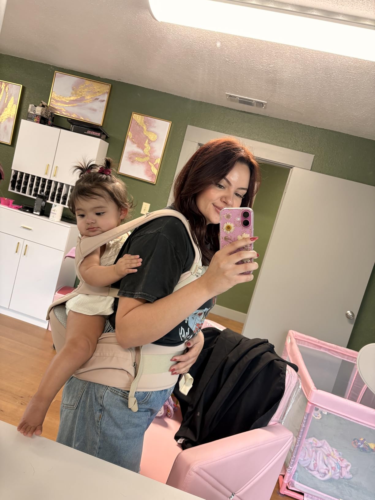 Bebamour Baby Carrier with Hip Seat, All-Position Breathable Mesh Hip Seat & Carrier 0-36 Months customer photo 1