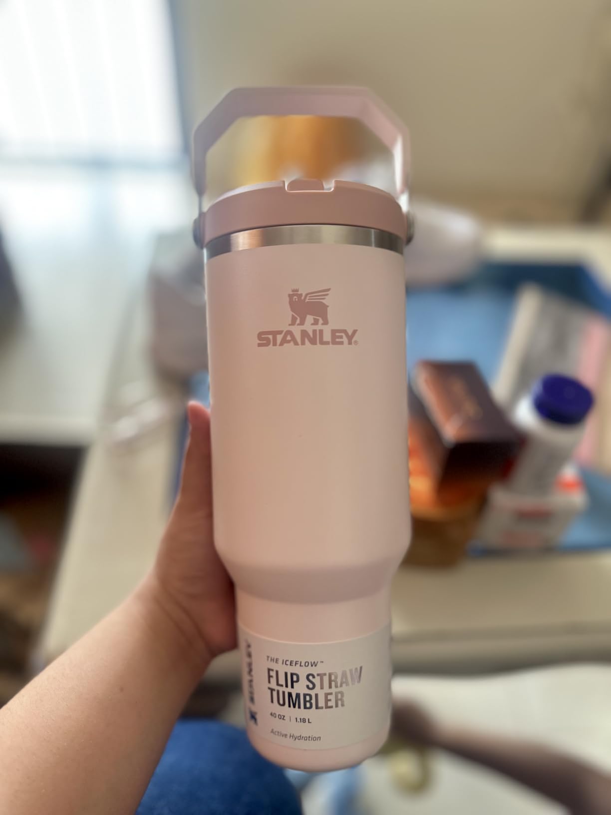 STANLEY IceFlow 2.0 Flip Straw Tumbler, 30 oz, Twilight | Easy Carry Handle | Twist On Lid and Flip Up Straw | Leak Resistant Water Bottle | Insulated Stainless Steel | BPA-Free customer photo 2