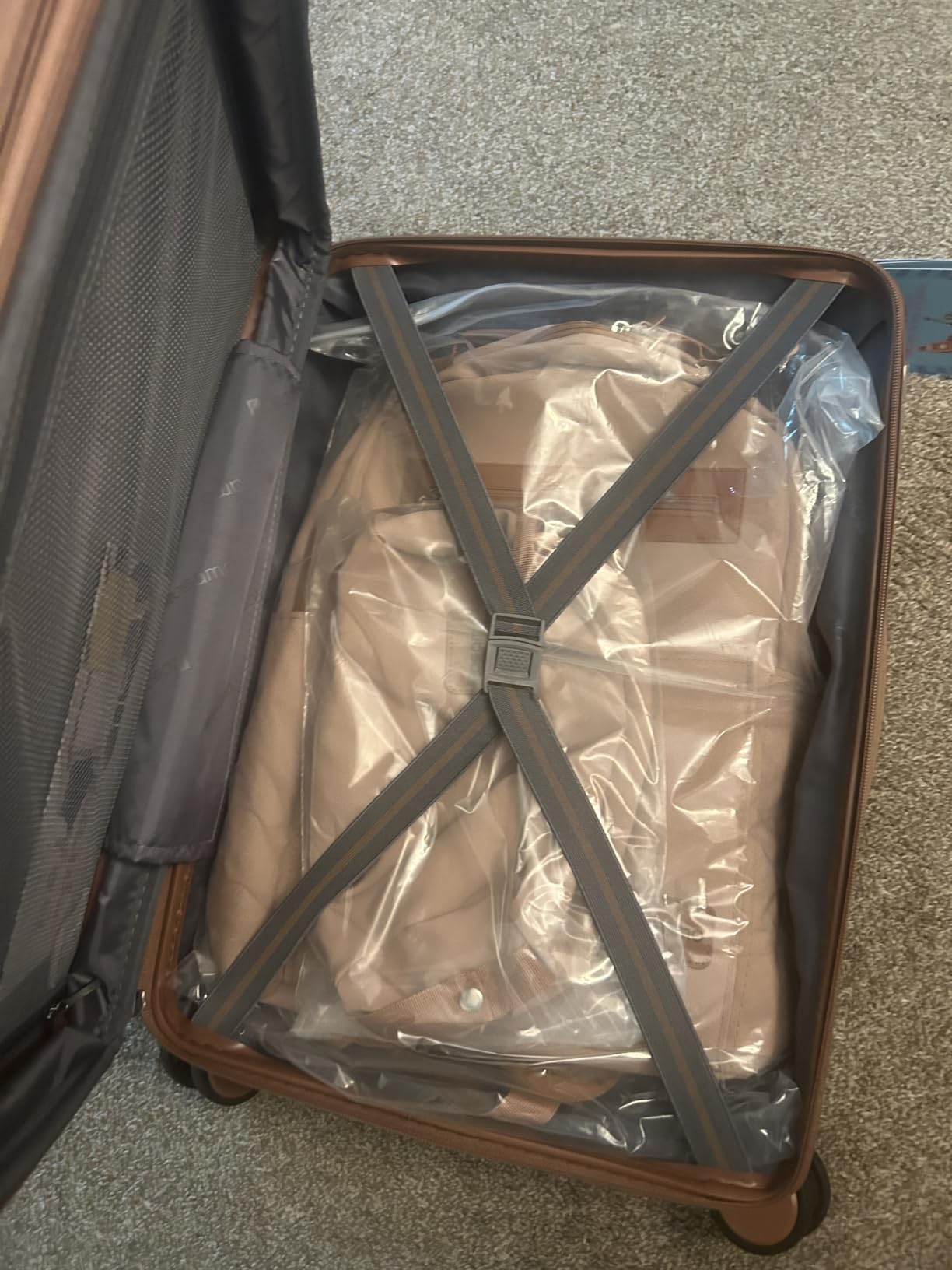 Rosamo 5 Piece Luggage Set Expandable Hardside, 20/24/28in Suitcases with Matching Travel Bags customer photo 2