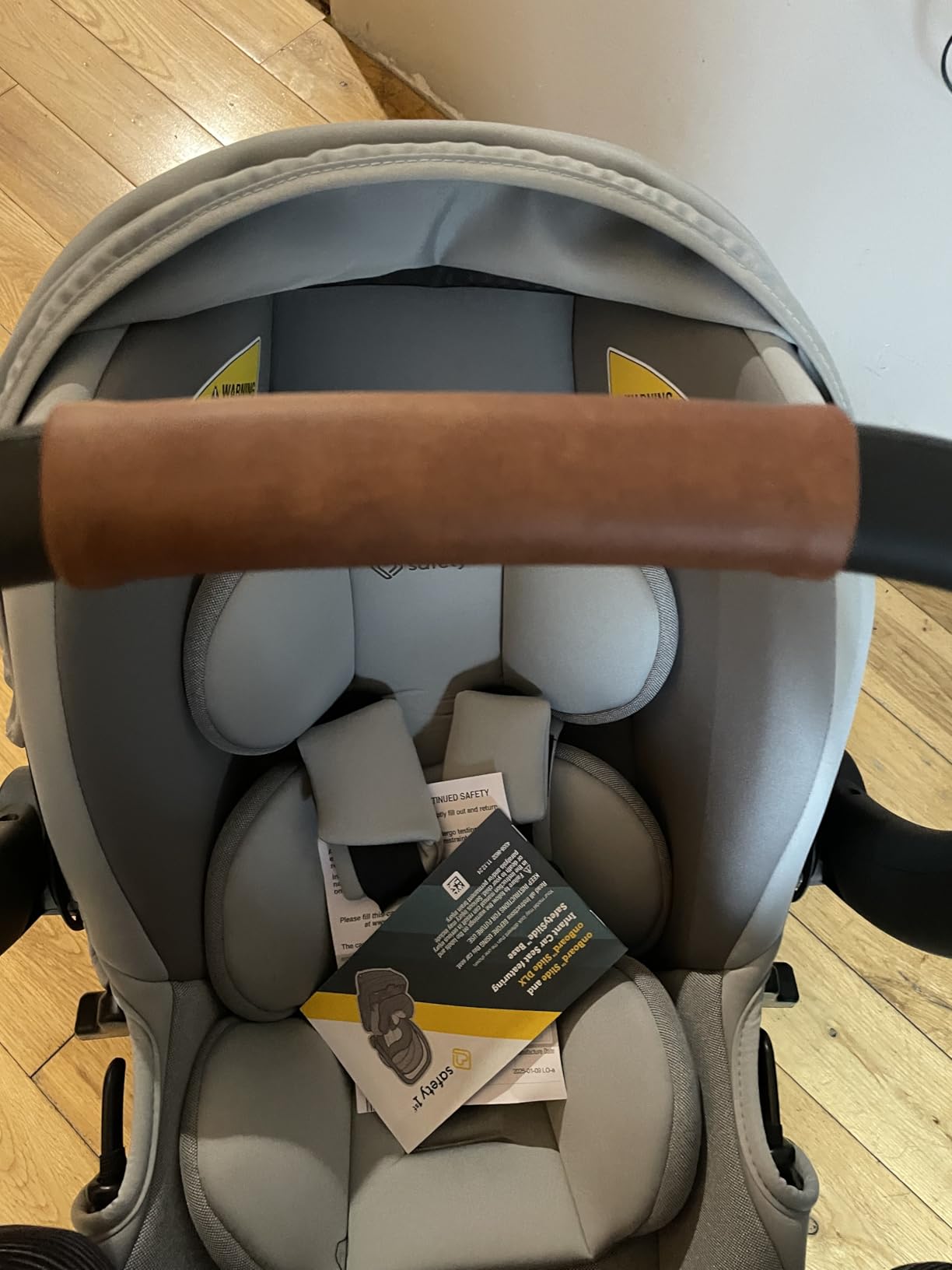 Safety 1st onBoard Slide DLX Infant Car Seat w/SafetySlide Base, Easy-Install Rigid Latch, Lightweight Rear-Facing Seat, Newborn Carrier, Extra-Large Canopy, Travel System Ready, Dusty Marble customer photo 1