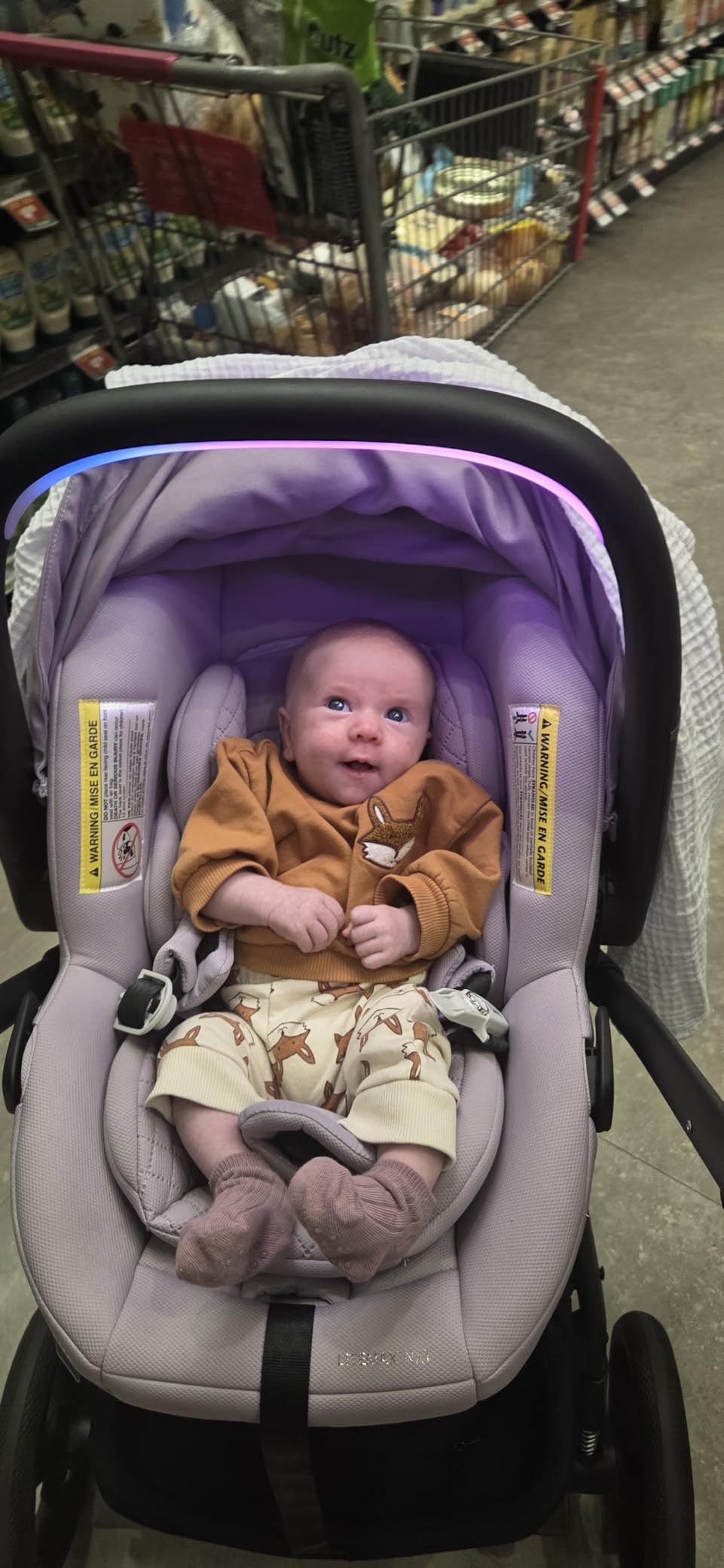 Evenflo Revolve180 LiteMax NXT Rotating Rear-Facing Lightweight Preemie and Infant Car Seat 3-30lbs. with SensorySoothe. Easy Install with Base (Agate Purple) customer photo 1