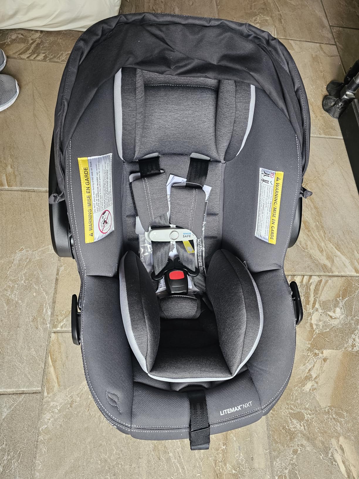 Evenflo Revolve180 LiteMax NXT Rotating Preemie and Infant Car Seat with Green and Gentle Fabric, SensorSafe, Rear-Facing Mode 3-30 lbs, Lightweight, Easy Install Base (Beau Navy) customer photo 2