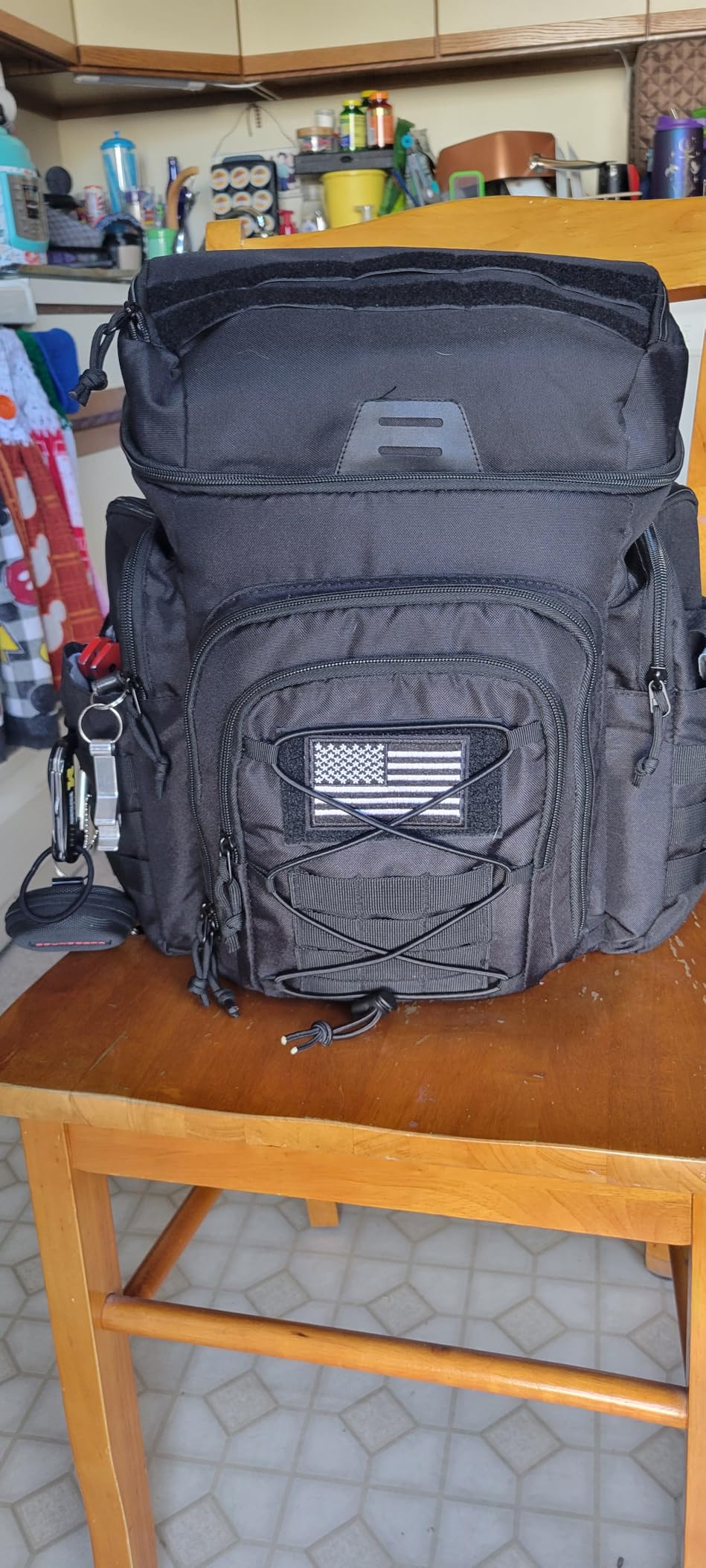 TOURIT 30L (42 Cans) Tactical Cooler Backpack - Military-Grade Insulated Cooler Bag with 16H Ice Retention, Leakproof Multi-Pocket Picnic Backpack for Camping & Hiking, Featuring DIY Hook & Loop Panel customer photo 1