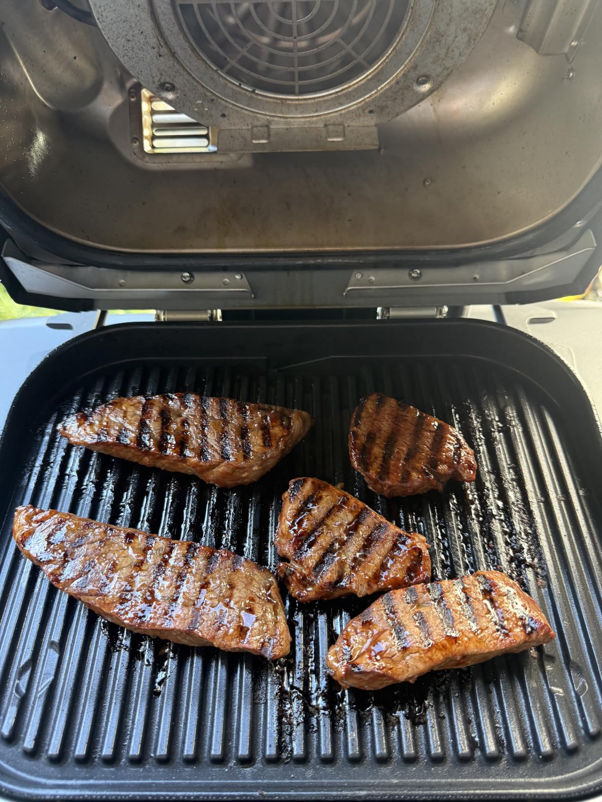 Ninja Woodfire Outdoor Grill & Smoker, 6-in-1, Air Fry, Bake, Broil, OG321 - Uses wood pellets & electric power to grill steaks, smoke brisket, or air fry wings customer photo 2