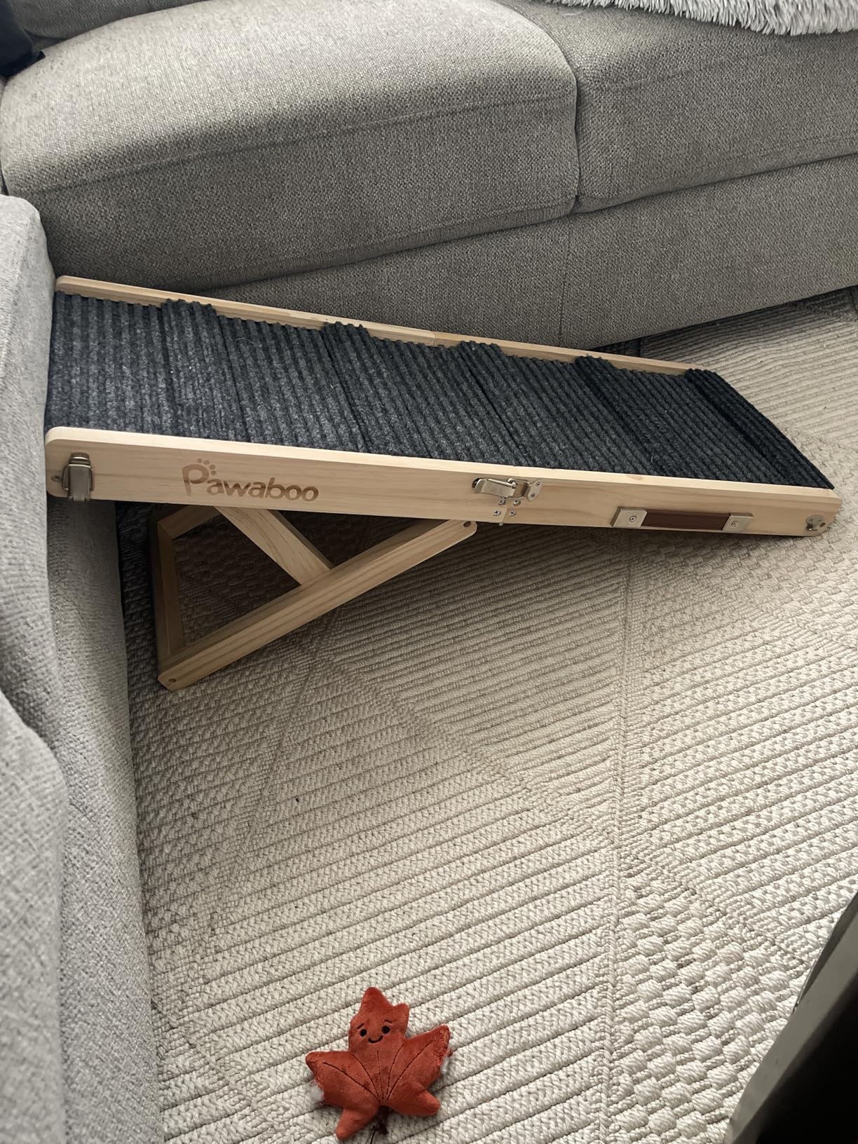Pawaboo 2026 Upgraded Small Dog Ramp for Couch Foldable, 5 Adjustable Height 9.8