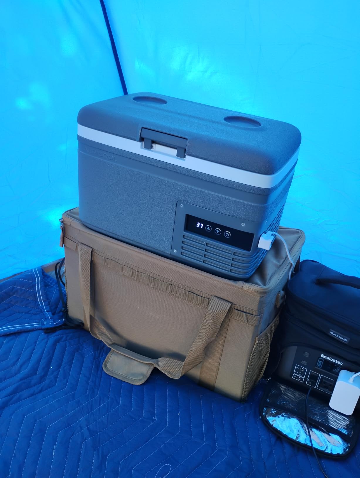 Alpicool MG15 Mini Portable Freezer, 12 Volt Car Refrigerator, 16 Quart Fast Cooling, with 12/24V DC and 100-240V AC for Outdoor, Camping, RV, Truck customer photo 2