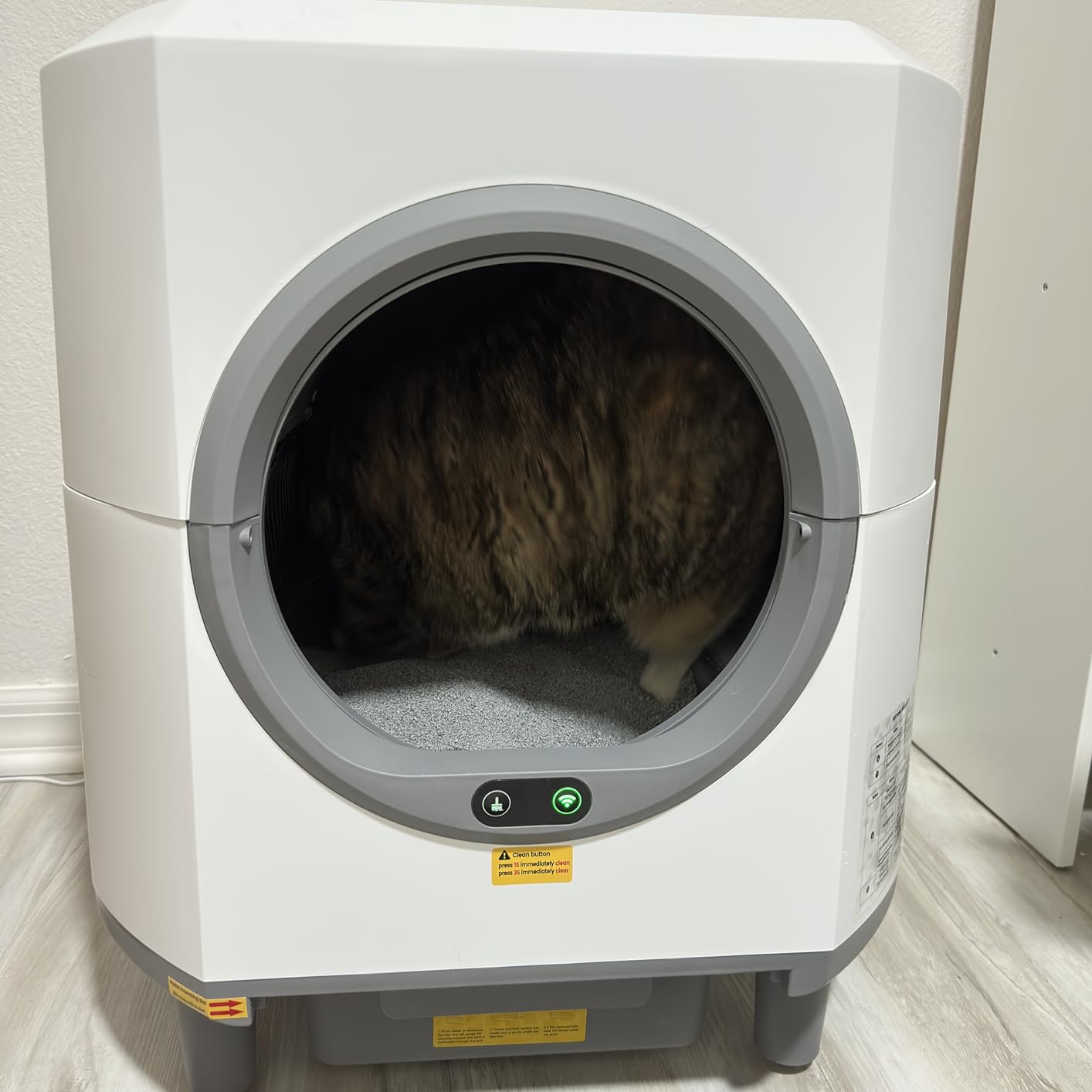 Automatic Litter Box, Self Cleaning Litter Box, Odor Control, 90L Capacity | Large with APP Control and Safety Sensor, Ellenpent, for Multiple Cats, Large Cat, with 3 Rolls of Garbage Bags customer photo 2