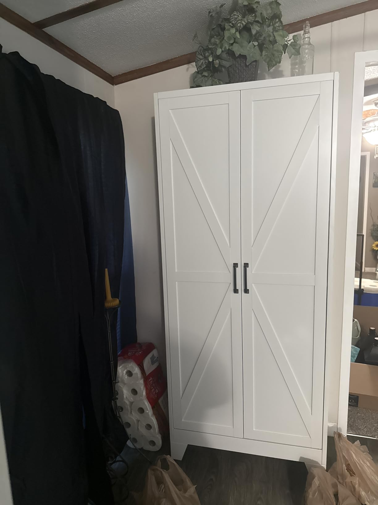 75 inches Tall Pantry Cabinet, Farmhouse Kitchen Pantry Storage Cabinets customer photo 1