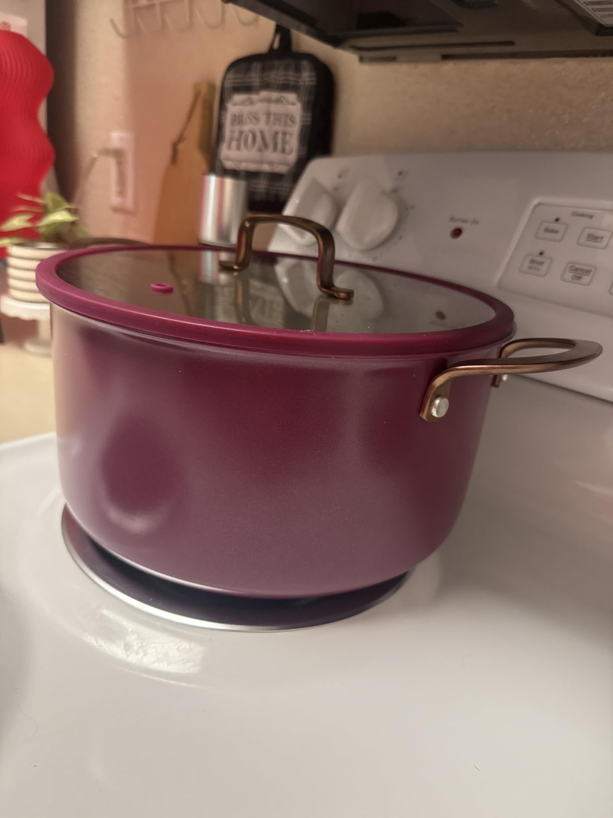 CAROTE 8QT Full Clad Tri Ply Stainless Steel Stock Pot with Lid | All Stoves Compatible, Oven & Dishwasher Safe, Stay Cool Handle, White, Cookware for Simmer customer photo 1