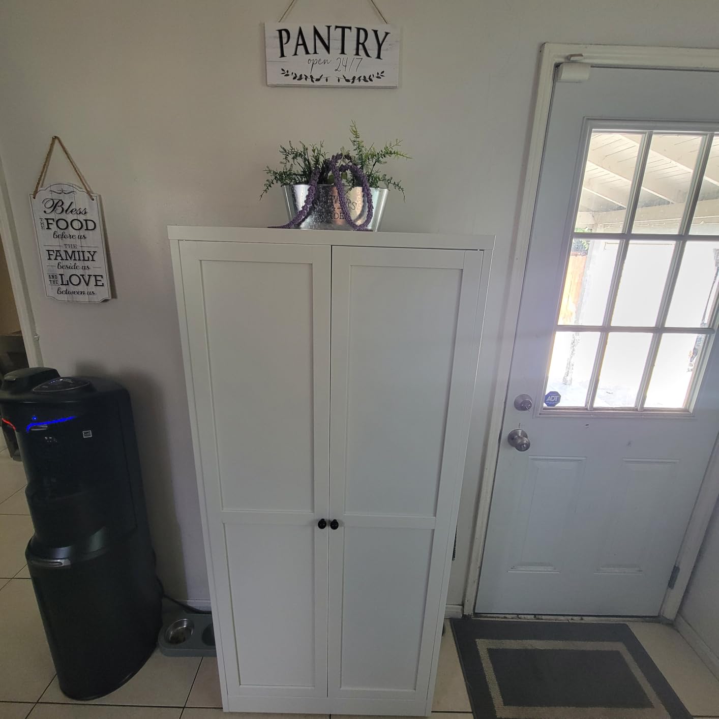 AQY Kitchen Pantry Cabinet, 61 inches White Pantry Storage Cabinet customer photo 2