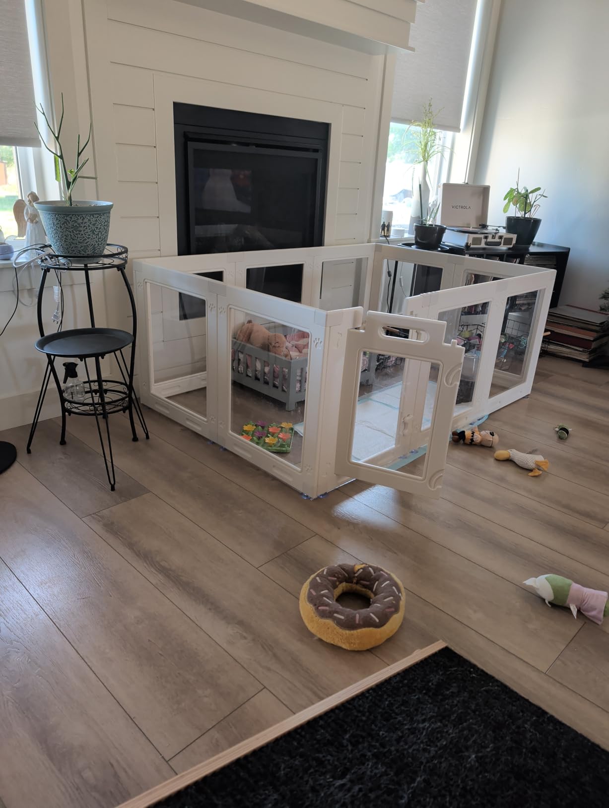 Clear Acrylic Dog Playpen with Door, 23.6