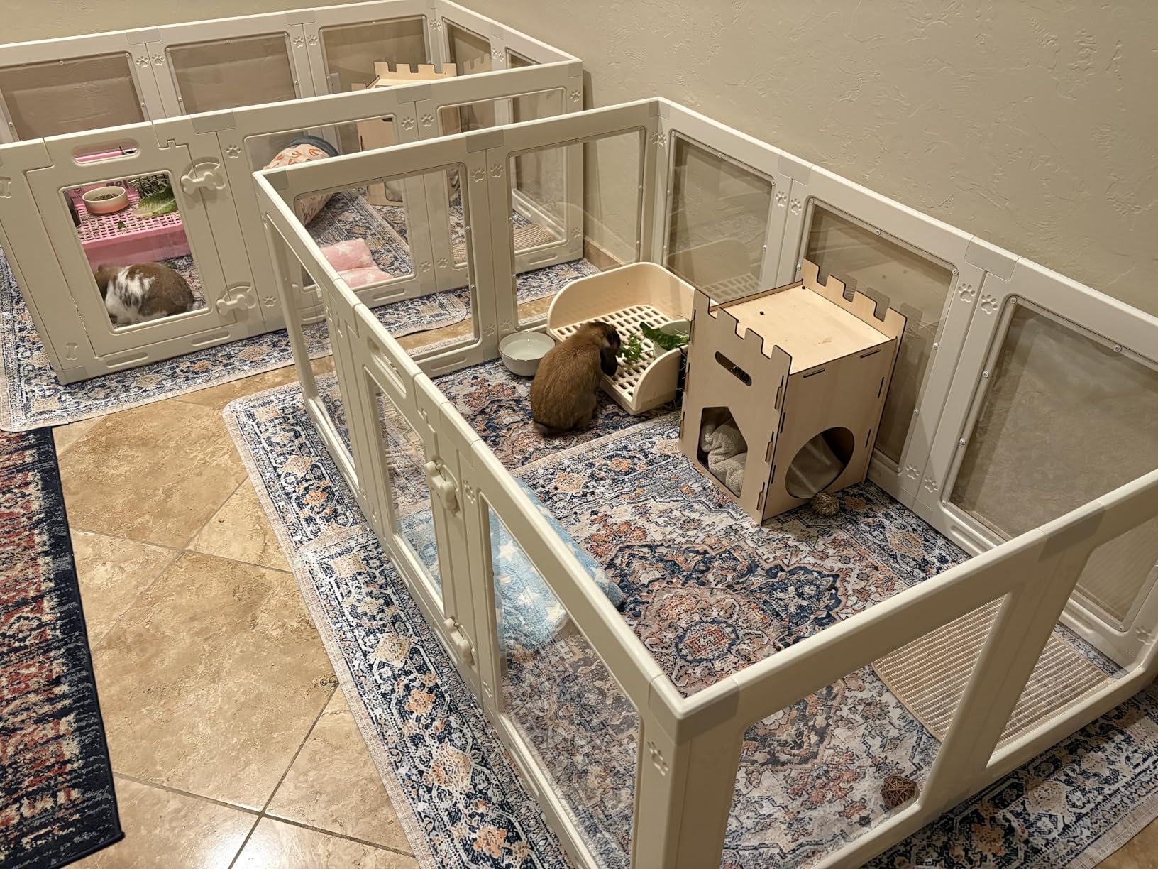 Clear Acrylic Dog Playpen with Door, 23.6