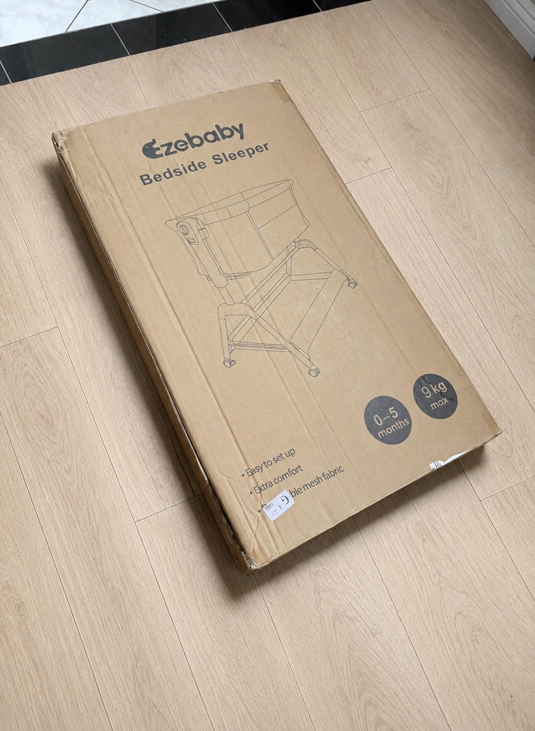 Ezebaby Baby Bassinet Bedside Sleeper: 3-in-1 Rocking Bassinet for Baby - Breathable Full-Mesh Crib with Mattress, 6 Height Adjustable, Portable Crib with Lockable Wheels for Newborns customer photo 2