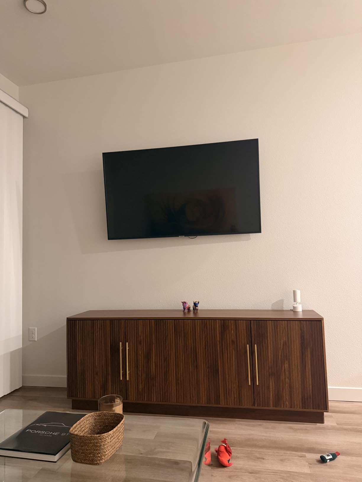 YITAHOME TV Stand for TVs up to 80 Inches, Media Console with 4 Fluted Doors, 70
