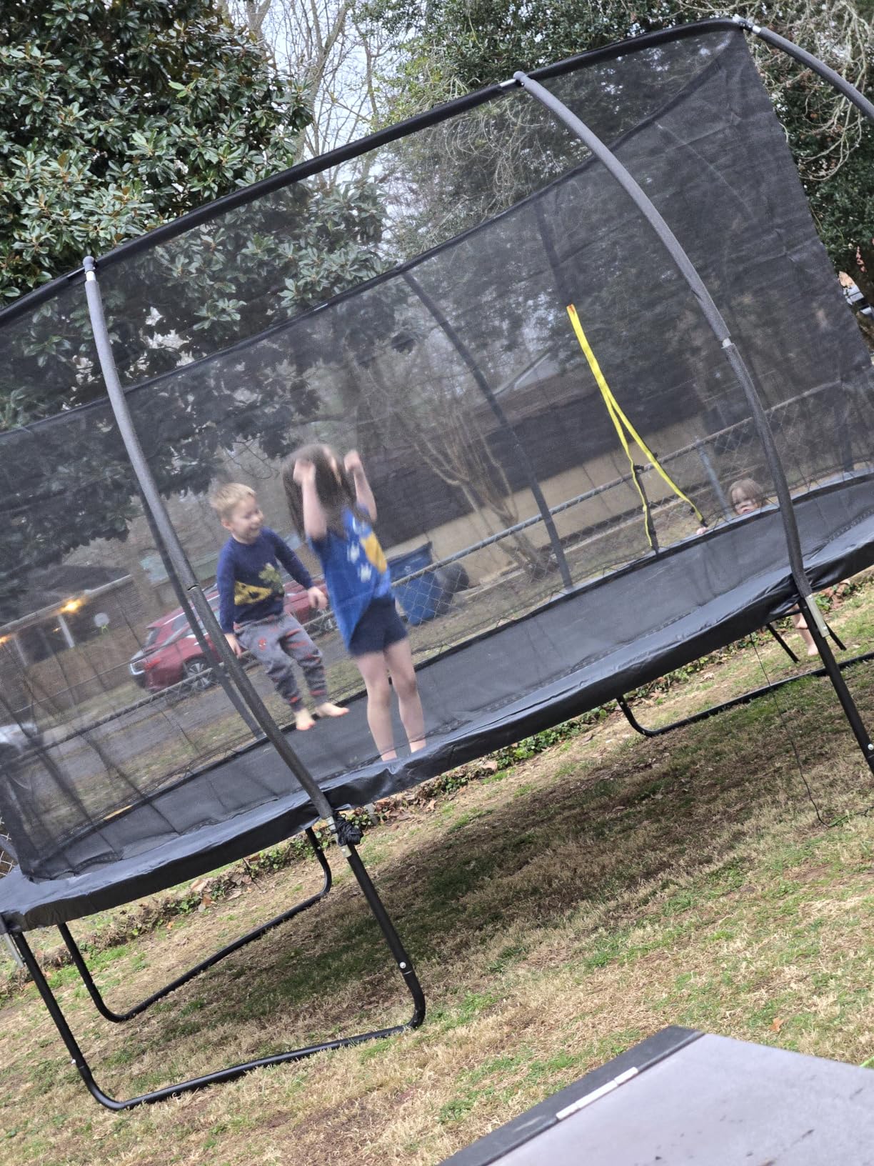 10FT 12FT 14FT 15FT 16FT Outdoor Trampoline with Enclosure Net, Heavy Duty Yard Trampolines, ASTM Approval Recreational Trampolines for Kids and Adults customer photo 1