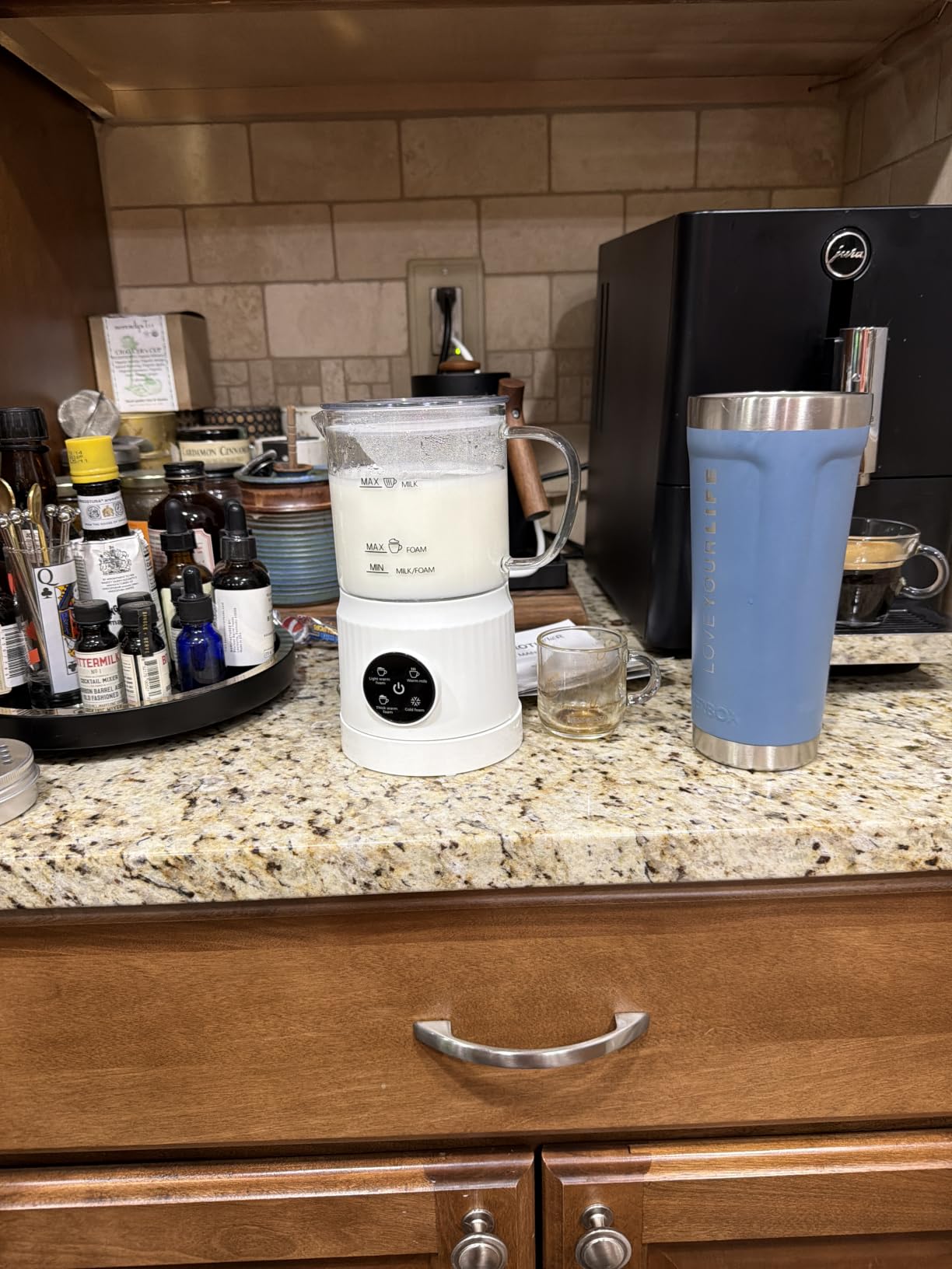 4-in-1 Electric Milk Frother and Steamer for Whole Milk, LED Touch Screen | Cold and Warm Foam Maker, Ceramic-Coated, 13.52oz for Lattes, Cappuccinos customer photo 1