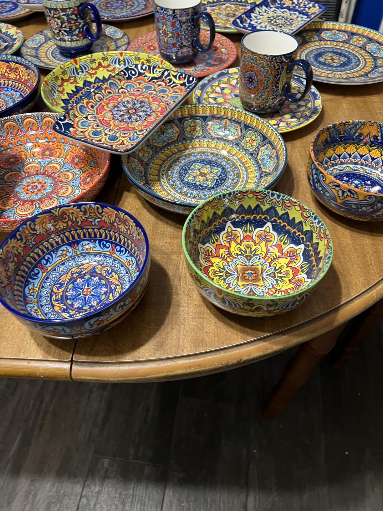 vancasso 24-Piece Dinnerware Sets, Plates & Bowls Sets Service for 6, Bohemian Porcelain Dishes Set for 6, Kitchen Dinner Set, Microwave & Dishwasher Safe, Scratch Resistant, Series KRVI customer photo 1
