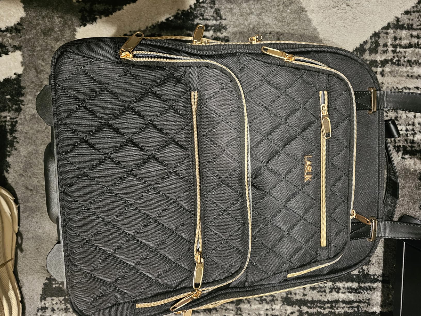 Underseat Carry On Luggage with Wheels, 17inch Lightweight Overnight Soft Sided Personal Luggage Bag Carry-On Suitcase for Short Trip Travel Business, Black customer photo 1