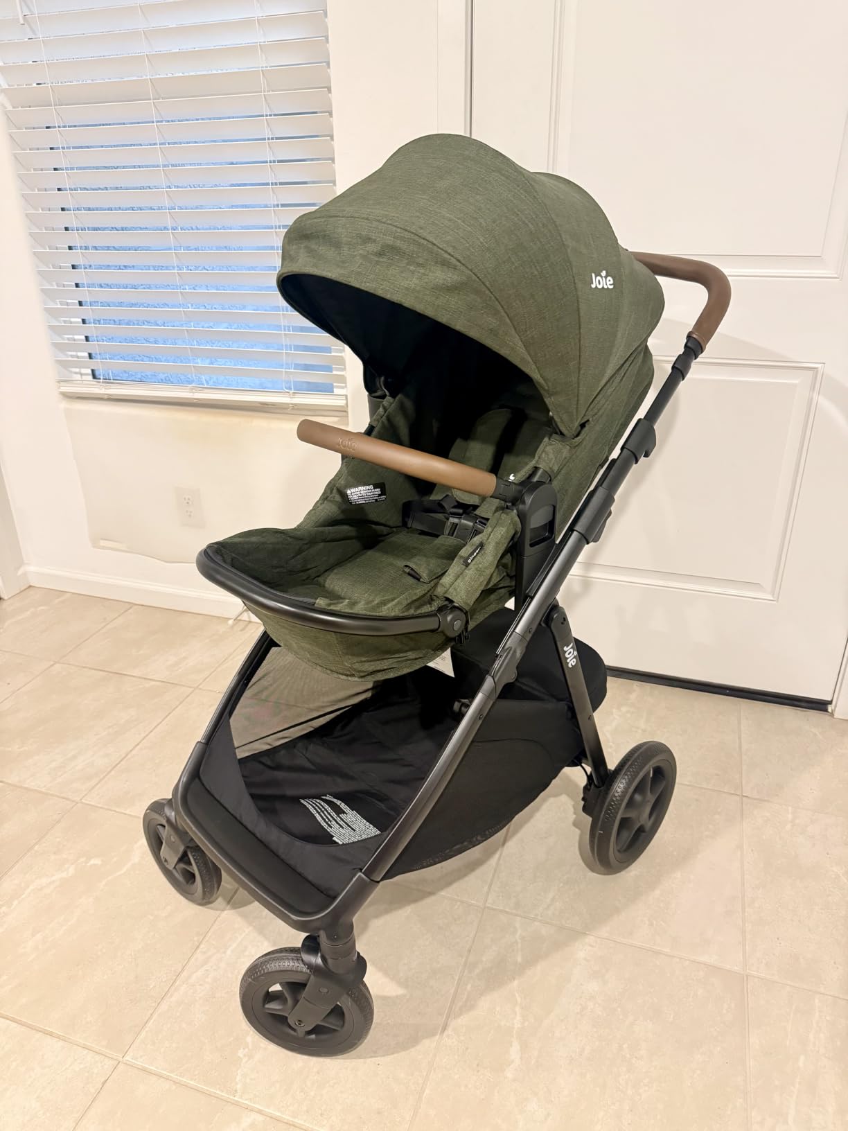 Joie Ginger 4-in-1 Convertible Pramette and Stroller with A Deep Recline, Height Adjustable seat, All-Terrain Wheels, Extra Storage - for Newborns and Toddlers (Mocha) customer photo 2