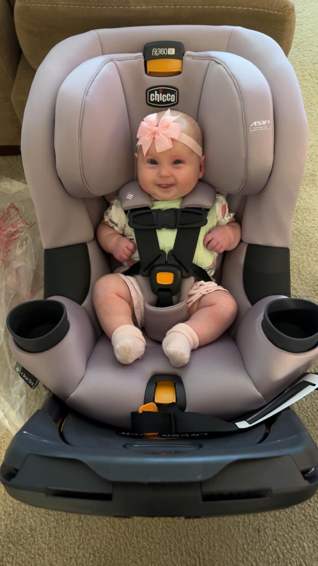 Chicco Fit360 SE Rotating Convertible Car Seat, 360 Degree Rotation | Lupine/Purple, convertible toddler car seat, rear/forward-facing 12-65 lbs, ClearTex fabric, LeverLock, 15-position headrest customer photo 1