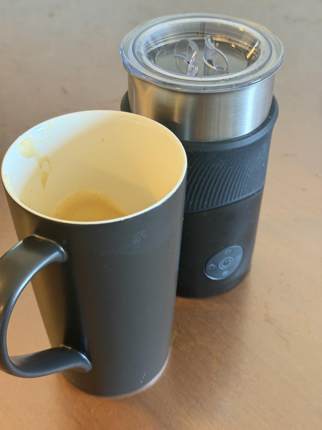 350ml Electric Milk Frother: 4-in-1 Hot & Cold | 450W Milk Steamer With 180ml Foam, Under 55dB - SUS304 Steel, 2 Whisks for Latte, Cappuccino customer photo 2
