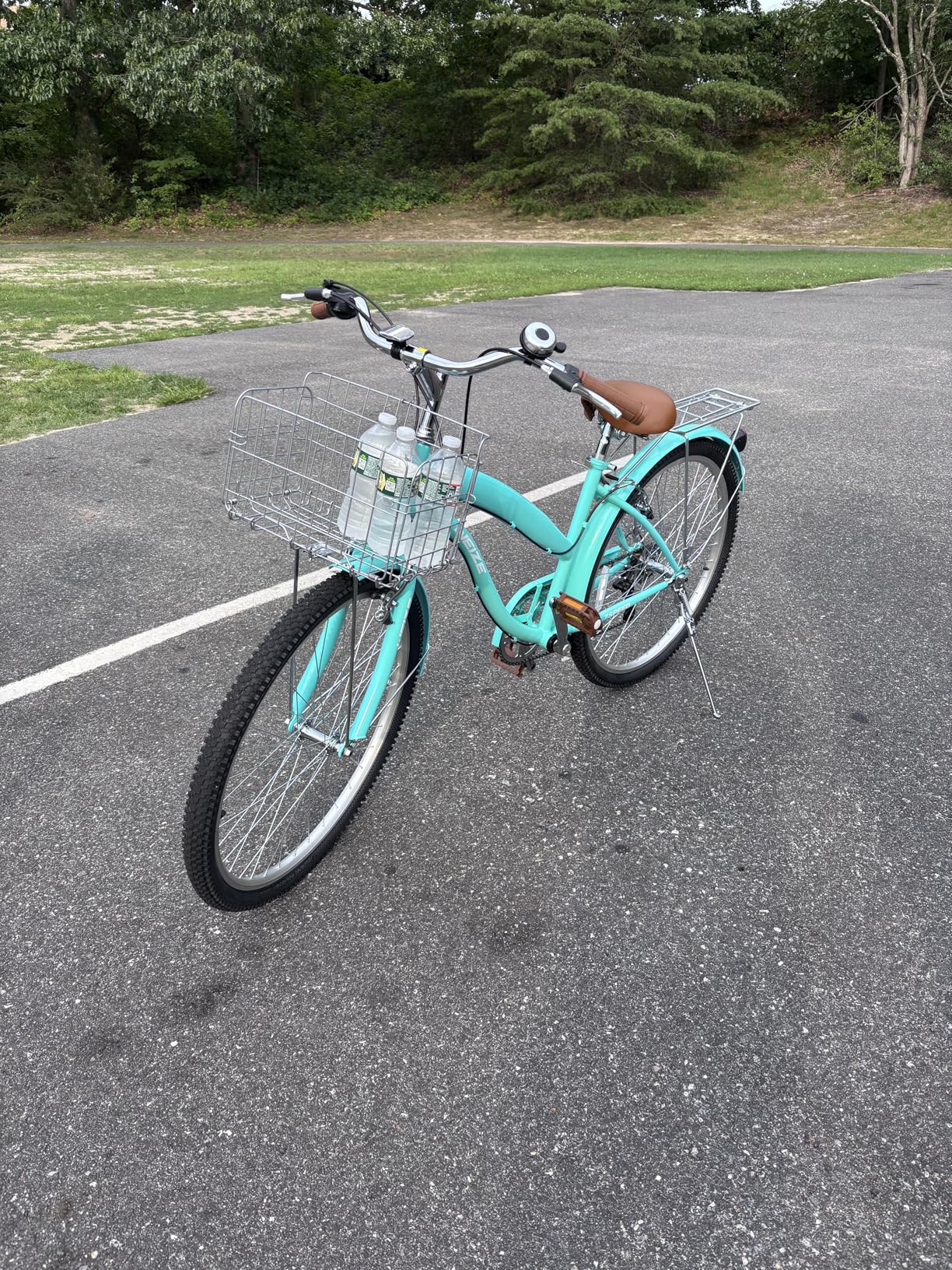 WEIZE Beach Cruiser Bike, 24 26 inch Commuter Bicycle for Adult Men and Women, High-Carbon Steel/Front & Rear Fenders, Comfortable City Bikes with Rear Rack, Ergonomic Upright Design customer photo 2