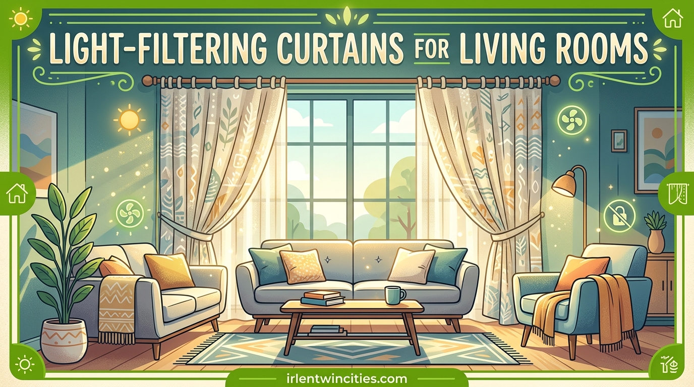 Light-Filtering Curtains for Living Rooms