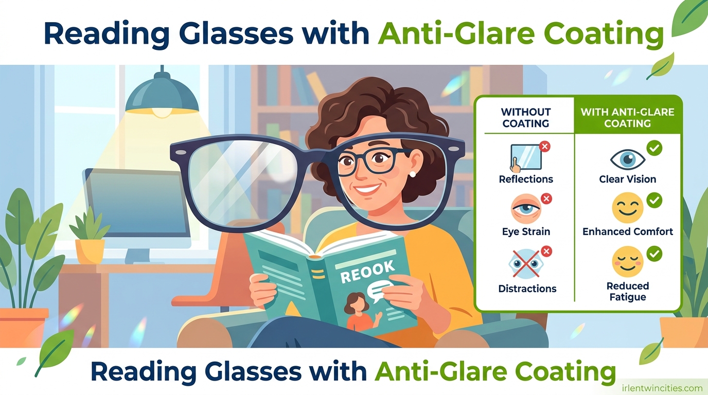 Reading Glasses with Anti-Glare Coating