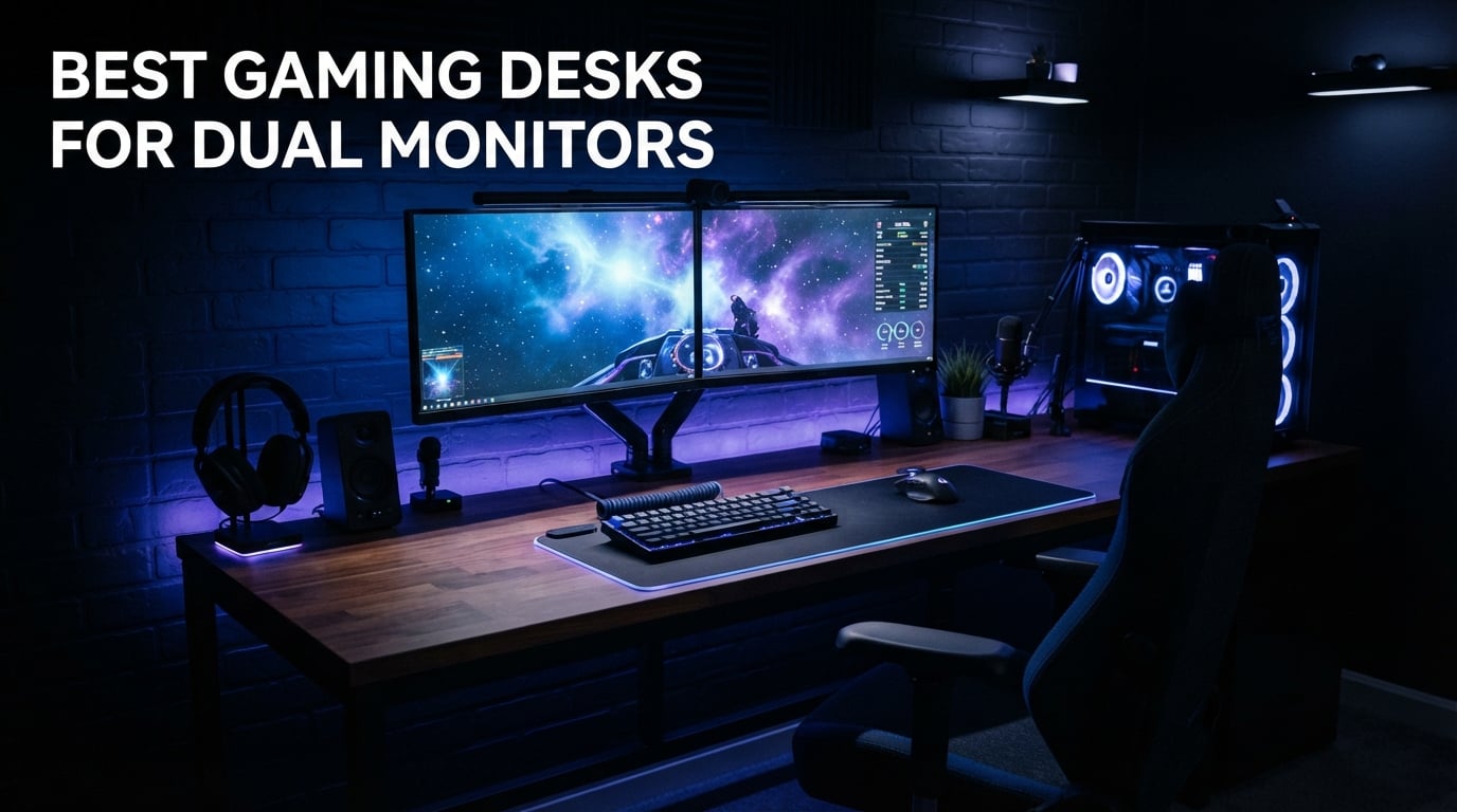 best gaming desks for dual monitors