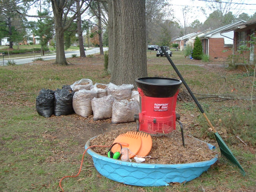 Flowtron Electric Leaf Mulcher and Shredder, 30:1 Ratio, 21 in Funnel | Plug-in yard tool for wet or dry leaves, grass, and pine needles customer photo 2