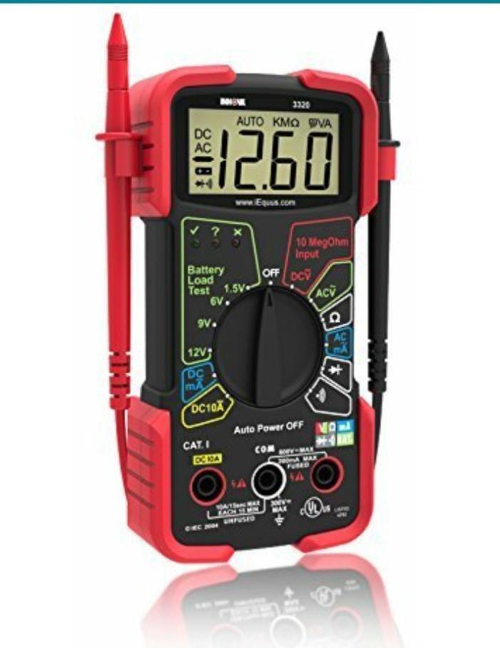 INNOVA 3320 Auto-Ranging Digital Multimeter, Red & Black | Automotive meter for car audio and car stereo install tools, checks voltage and resistance fast customer photo 1