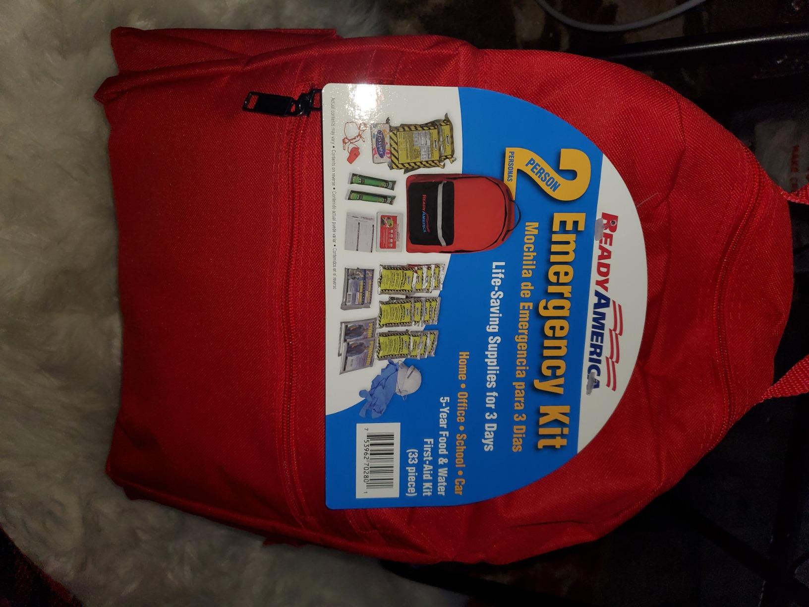 Ready America 70280 Emergency 2-Person 3-Day Survival Backpack | 72-Hour Emergency Kit with First Aid, Survival Blanket and Portable Go-Bag for Travel, Camping, Home, Car and Outdoors customer photo 1