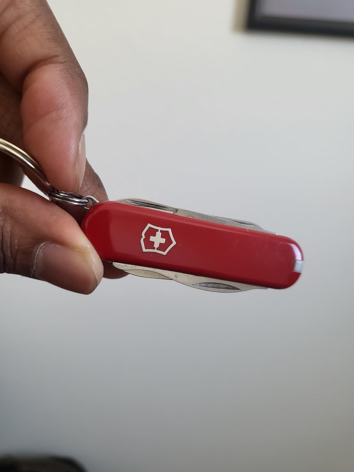 Victorinox Rambler Swiss Army Knife, 10-Function Pocket Knife, Red | Swiss-made multitool, compact pocket knife, multiple functions, everyday readiness customer photo 2