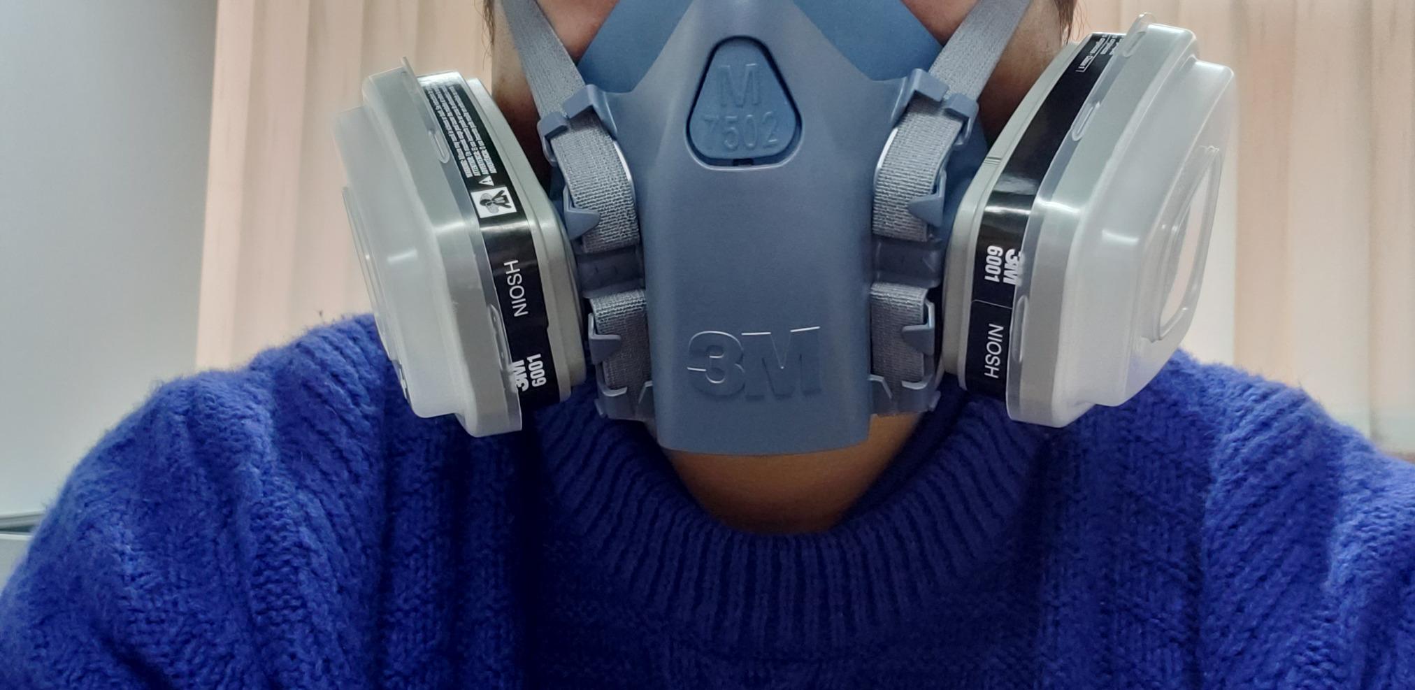 3M OV/P95 Advanced Comfort Reusable Respirator 7512P1-DC, Medium | 1-Facepiece, 1-pair NIOSH-Approved 6001 Cartridges, 2-pairs 5P71 Filters customer photo 2
